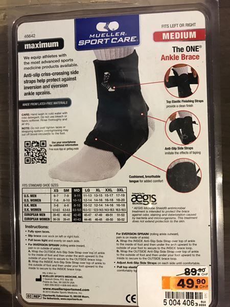 Schutz & Schoner: Müller The One Ankle Brace Gr. XL – Neu und originalverpackt aus Spreitenbach von Opfikoner1 6