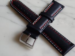 (KOPIE) 22 mm Uhrband schwarz / Bracelet noir
