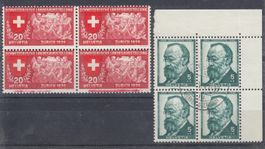 Abart: SCHMITZDRUCK - 1939 Landi & 1940 Gottfried Keller