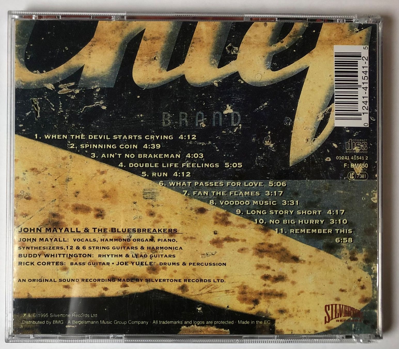 CD: JOHN MAYALL & THE BLUESBREAKERS - SPINNING COIN – Usato da Poliez-Pittet venduto da Newtown-Records 1