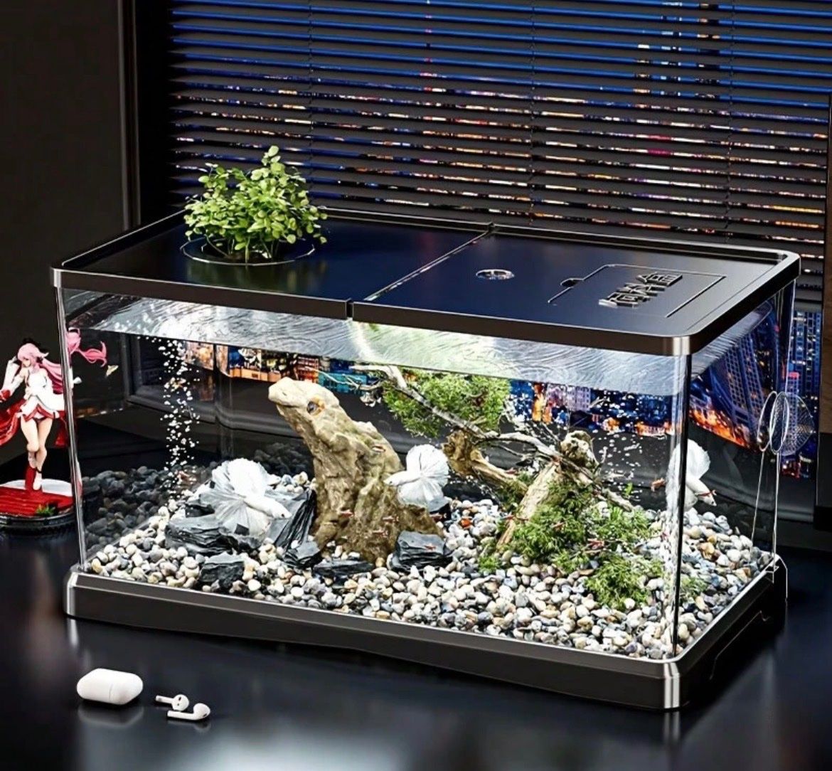 Acquari: Modernes Aquarium mit LED Beleuchtung – Nuovo e nell'imballaggio originale da Emmenbrücke venduto da ShopDirect 1