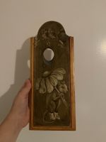 Holzbild Maus mit Blume 1981