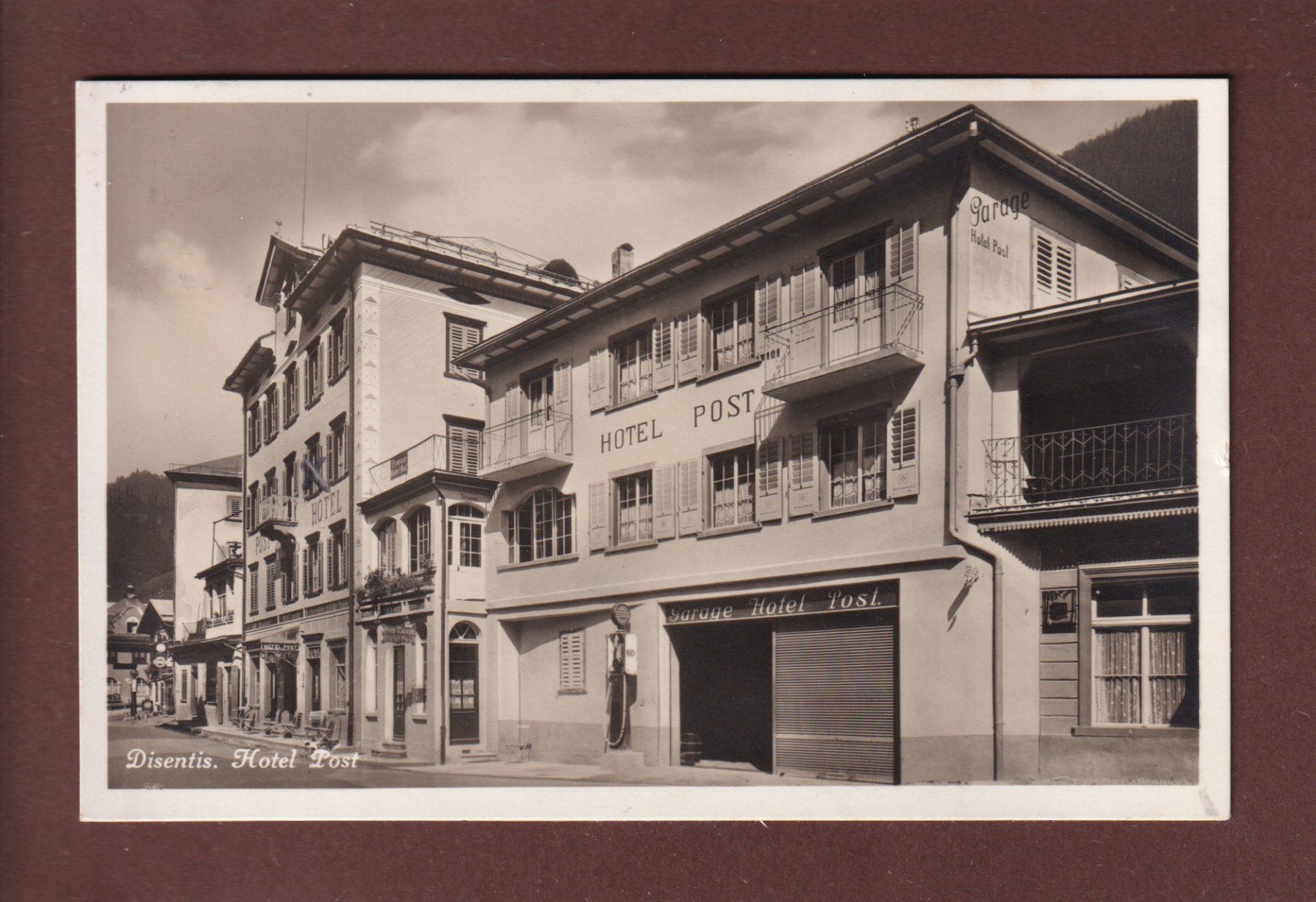 Cartoline postali: DISENTIS - Hotel Post - 1932 – Usato da Pully venduto da nicecards