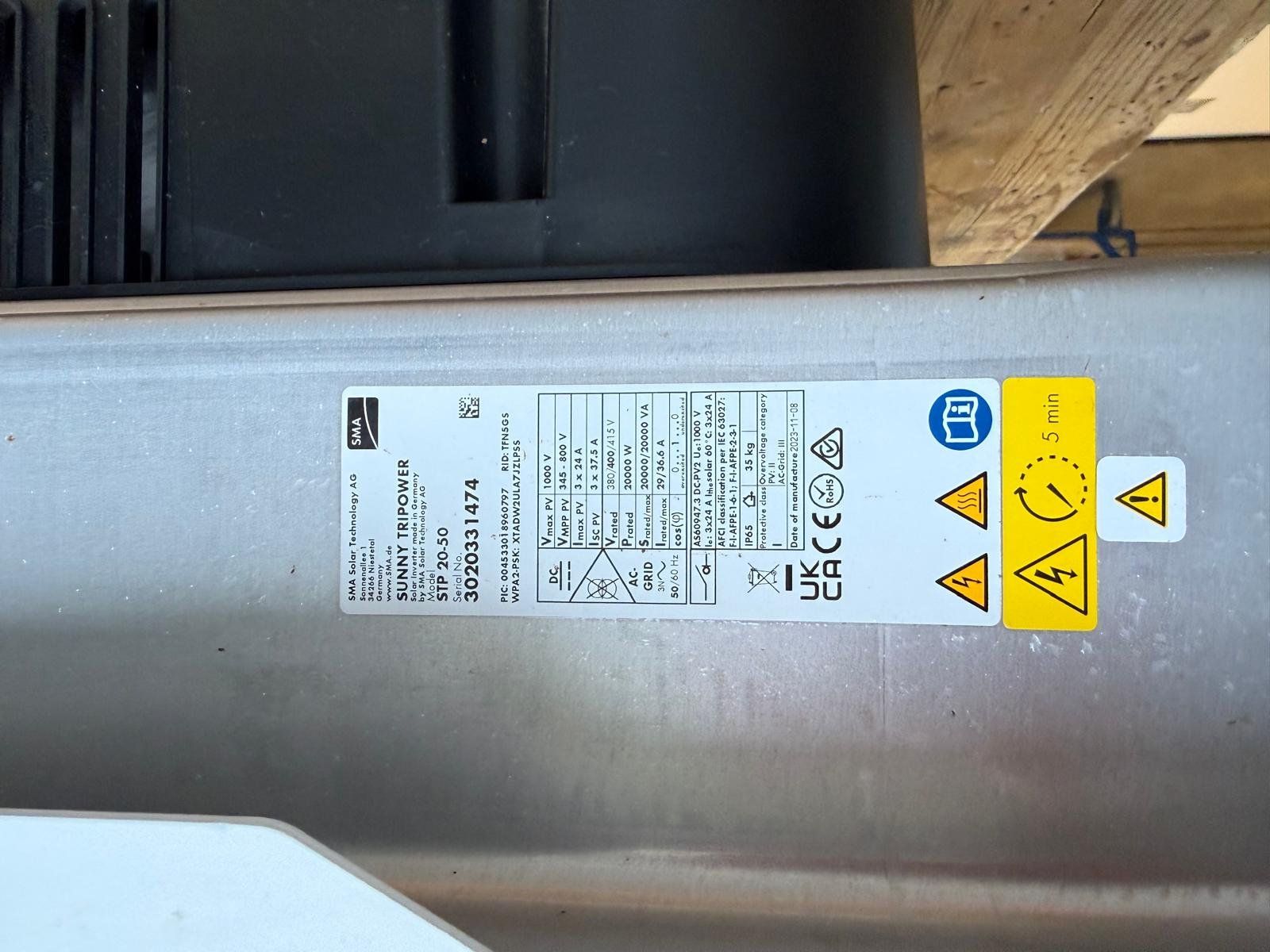 Inverter: Wechselrichter Sunny Tripower X20 – Usato da Hüttwilen venduto da Meyer2 2
