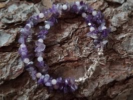 Armkette mit Amethyst und Morganit - neu und ungetragen
