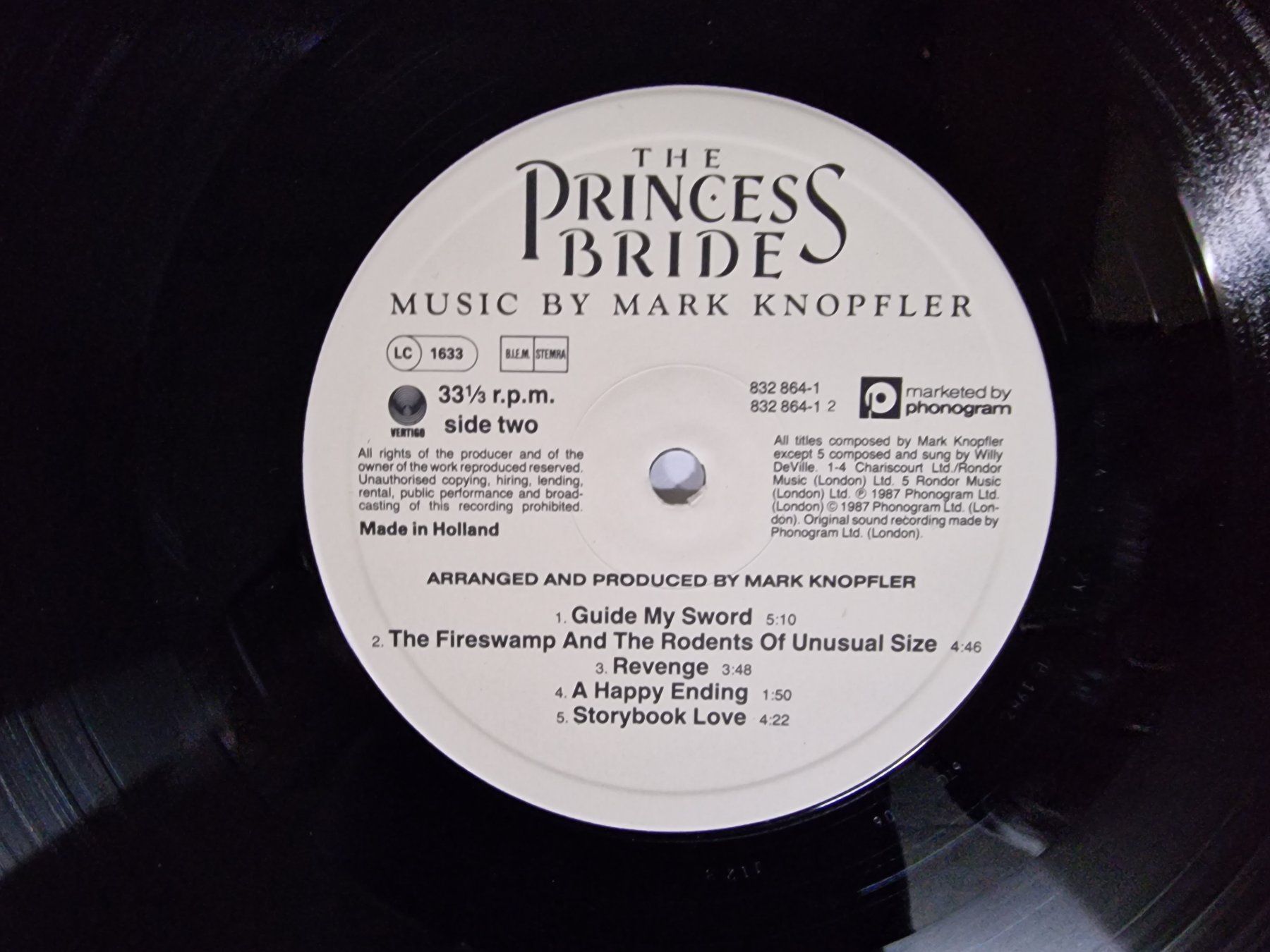 Schallplatten: Mark Knopfler LP – The Princess Bride – Gebraucht aus Root von  2