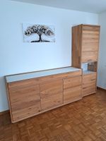 Wohnzimmermöbel Massivholz Eiche, 3-teilig – Sideboard, Hoch