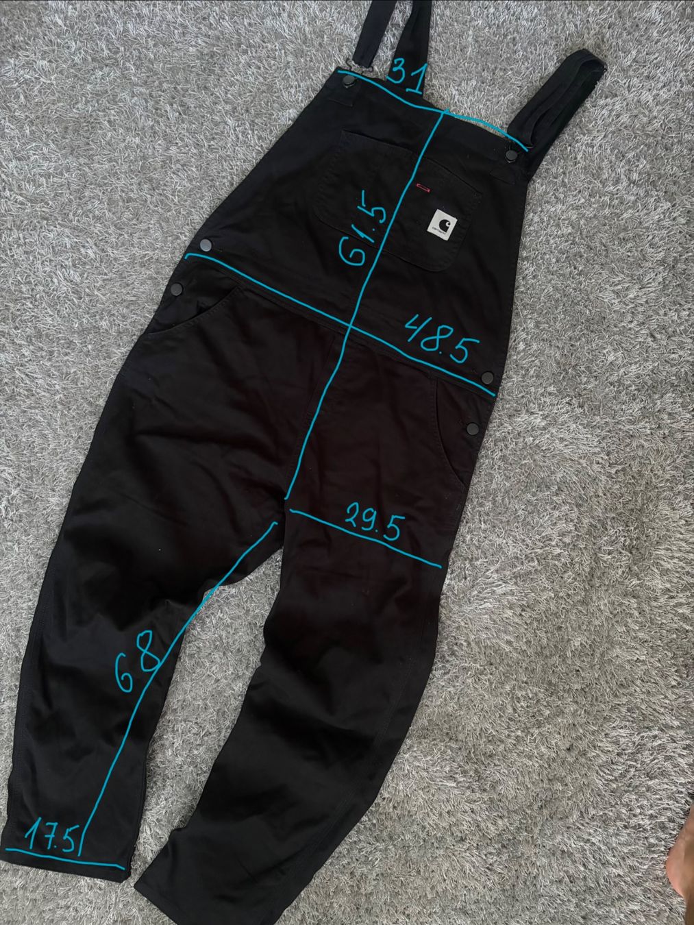 Carhartt Tute: Carhartt WIP Bib Overall, Black – Usato da Brislach venduto da edu_t6pq 7