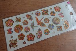 Sticker Sheet - Japan Origami Stil Sakura