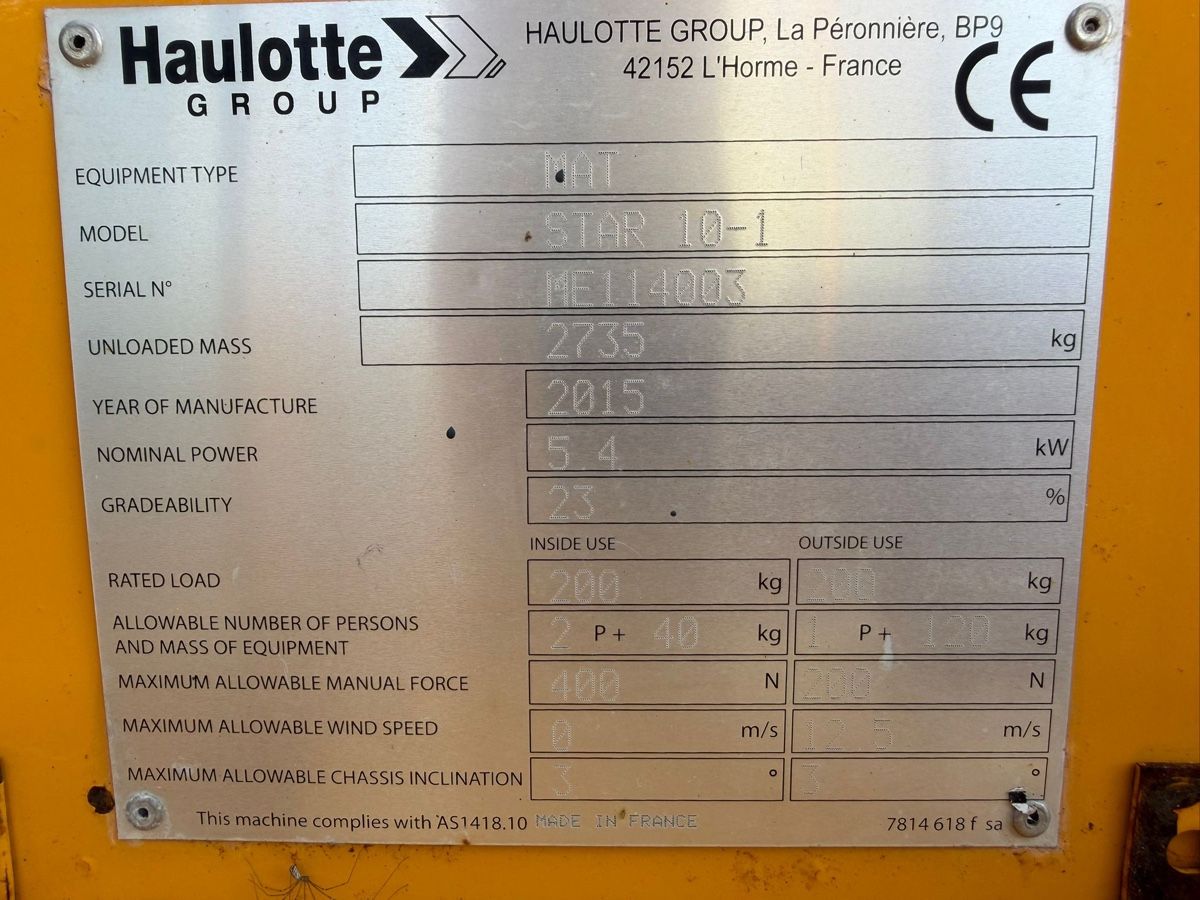 Sollevapersone & Montascale: Arbeit Hebehune Haulotte star 10 – Usato da lyssach venduto da brax2019 5