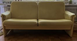 2 x Sofa 2-Sitzer gelb Stoff  