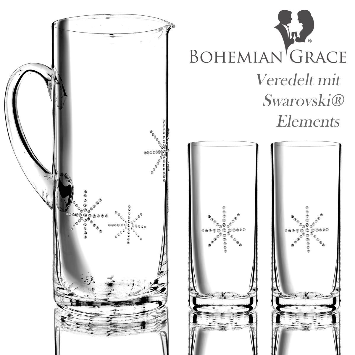 Caraffe: Karaffe mit 2 Gläser, Bohemian Grace STR – Nuovo e nell'imballaggio originale da Wettingen venduto da kochshop