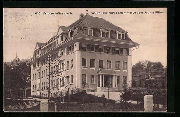 Cartes postales: Fribourg-Gambach, Ecole supérieure de c – D'occasion à Berlin par bartko-reher