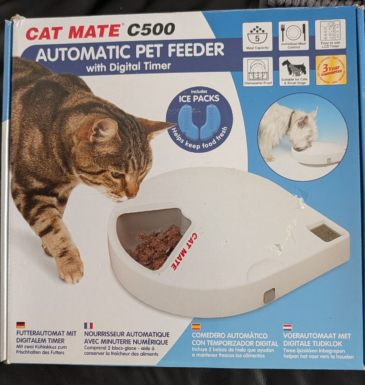 Futter: Futterautomat Cat Mate C500 neu mit Timer  – Gebraucht aus Volketswil von cloudy68