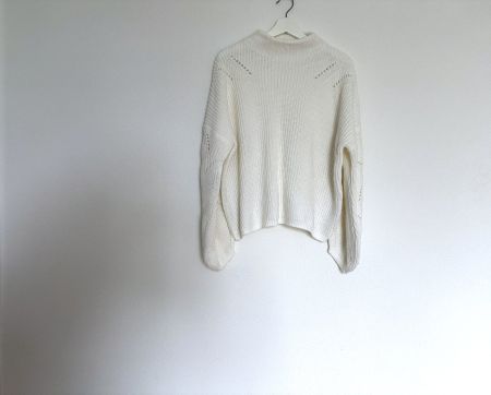 Basic Pullover Strickpullover mit breiten Ärmeln Oversize M
