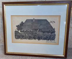 Holzschnitt von Emil Zbinden Chilbi
