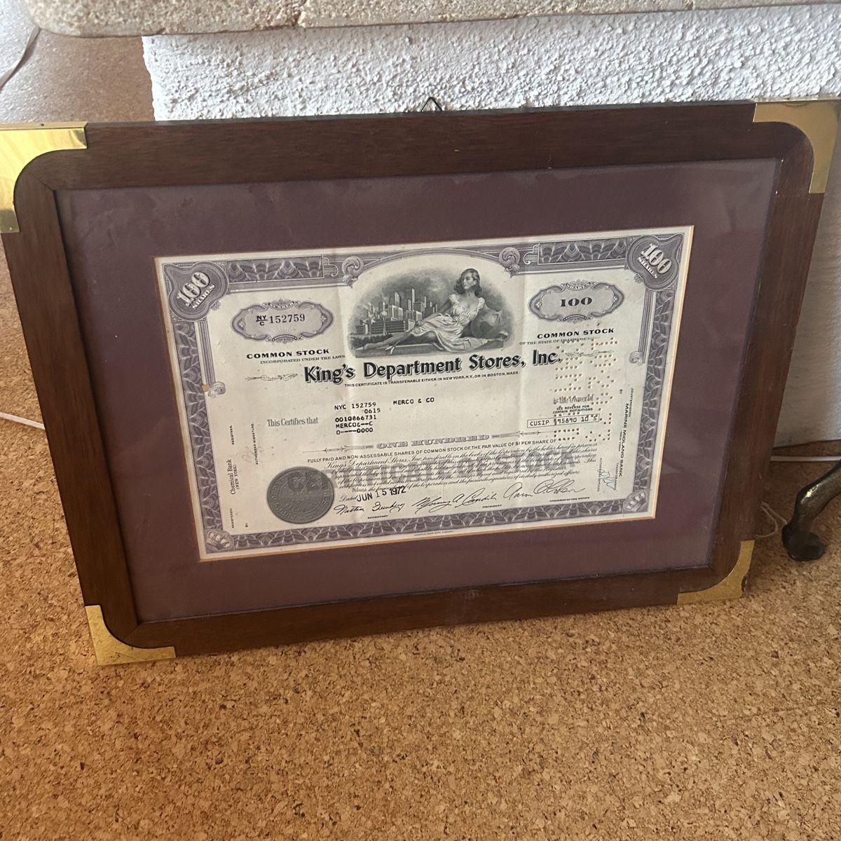 Foto & Immagini: Gerahmte Aktienurkunden - 5000 /100/Dollar – Usato da Laufen venduto da belleskulptur 4