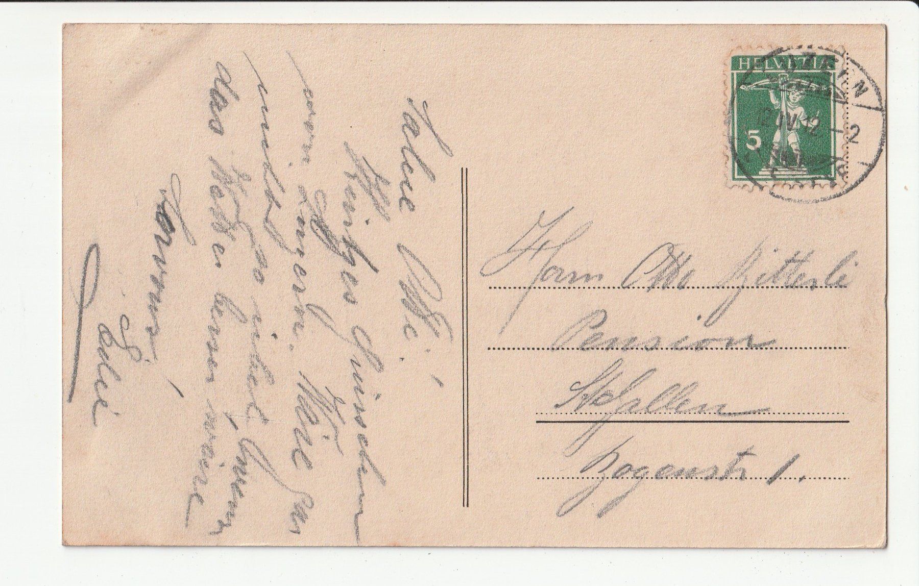 Cartoline postali: Hotel Einhorn Luzern Lucerne J.Fenner – Usato da Rheineck venduto da rhynegg 1