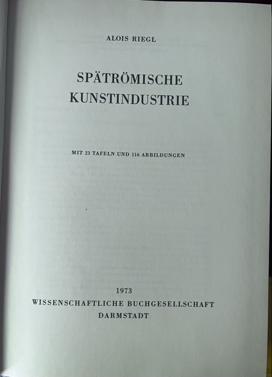 Libri: Riegl Spätrömische Kunstindustrie – Usato da Lausanne venduto da bri_9x9m 1