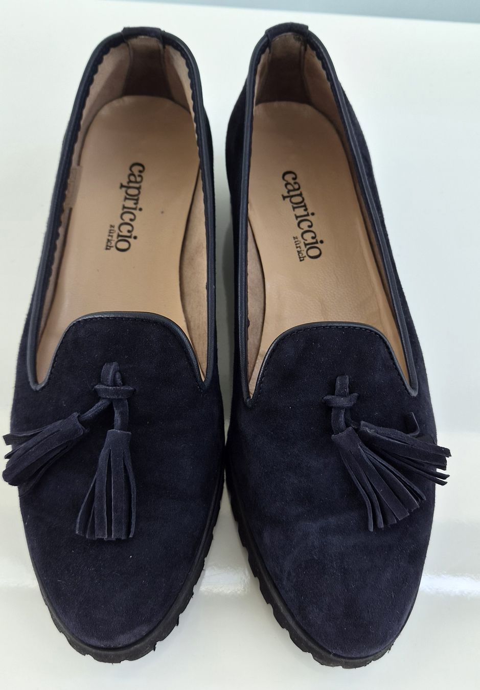 Scarpe da donna: Dunkelblaue Lammfell Loafer Gr. 37 Sommer  – Usato da Rapperswil SG venduto da lemiii