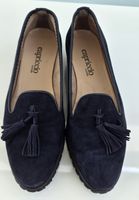 Dunkelblaue Lammfell Loafer Gr. 37 Sommer 
