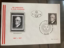 Österreich 1967 Ersttagsbrief Karl Schönherr Schriftsteller