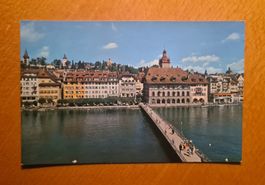 Luzern, Reussquai mit Rathaus