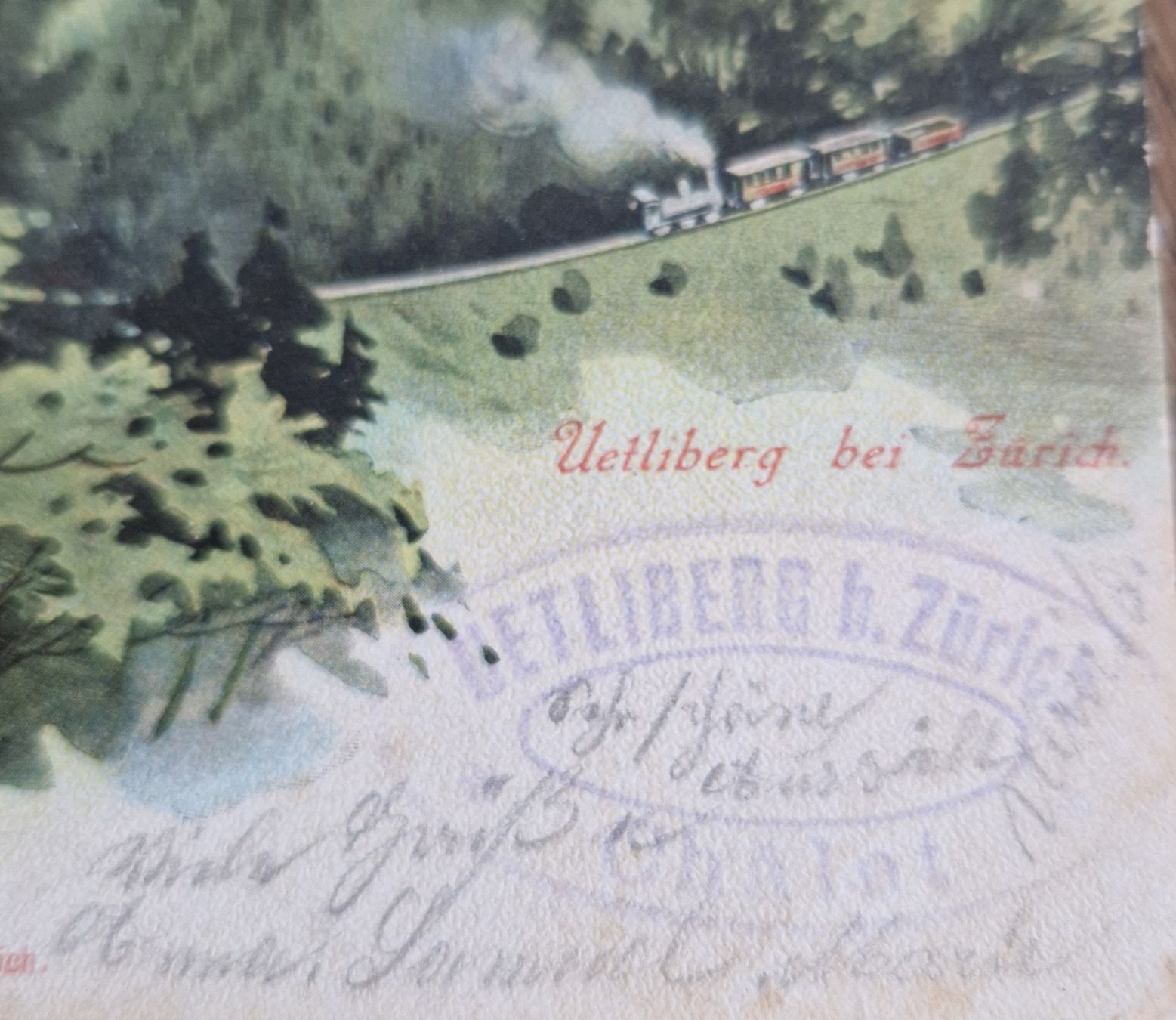 Ansichtskarten: Uetliberg 1906, Stempel, Bahn – Gebraucht aus Ebikon von Donar50 2