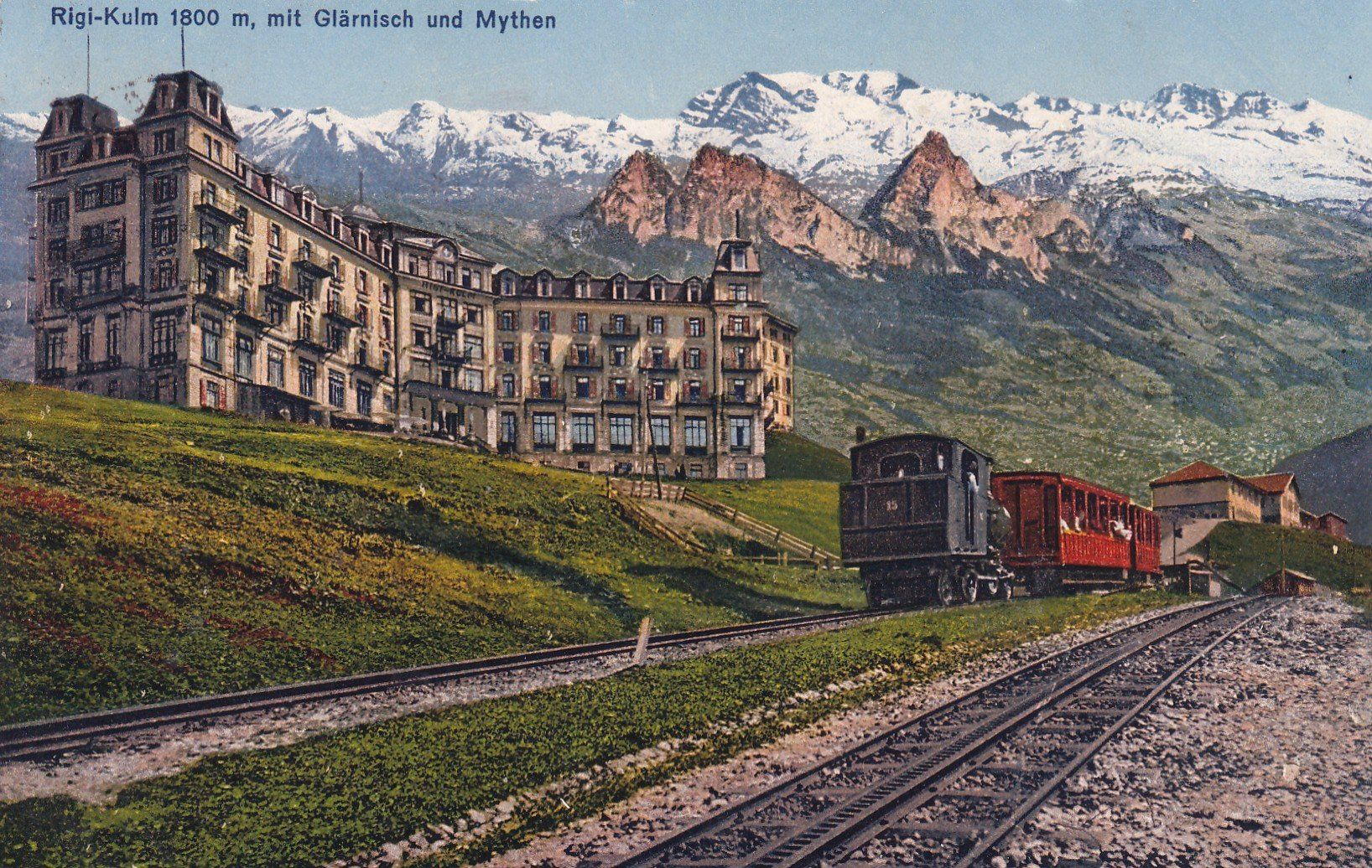 Cartoline postali: Rigi-Kulm mit Glärnisch und Mythen  1932 – Usato da Cormoret venduto da Pascalll2001