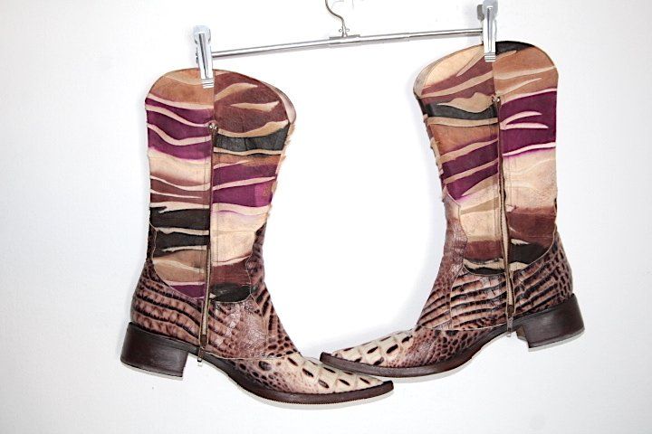 Vibram Scarpe da donna: Gut erhaltene Vibram® Patchwork Cowboy / Stiefel Gr. 40 – Usato da Locarno venduto da madame-tus-sauds 3