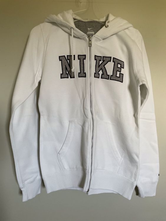 Veste Nike zippée à capuche blanche, Taille S (D'occasion) à
