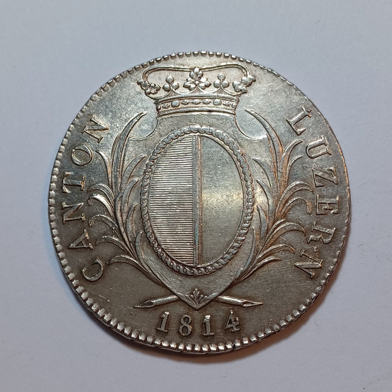 Tutti le monete: 4 Franken 1814 Luzern vz – Usato da Pfäffikon ZH venduto da Schweizer_Muenzen