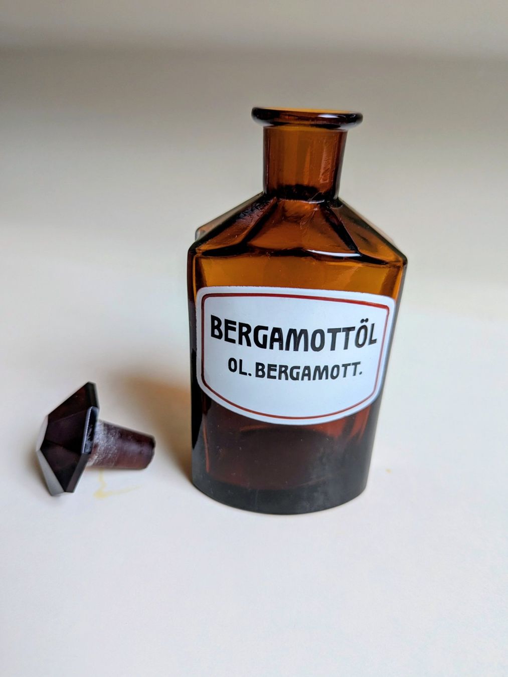Accessori da laboratorio: Alte Apothekerflasche Glas mit Glasstöpsel – Usato da Neuenhof venduto da rio78 1