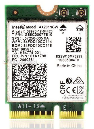 Intel Componenti elettronici: Intel AX201NGW Wi-Fi 6 & Bluetooth 5 M.2 Laptop Modul – Usato da Novaggio venduto da GreenWebSolutions