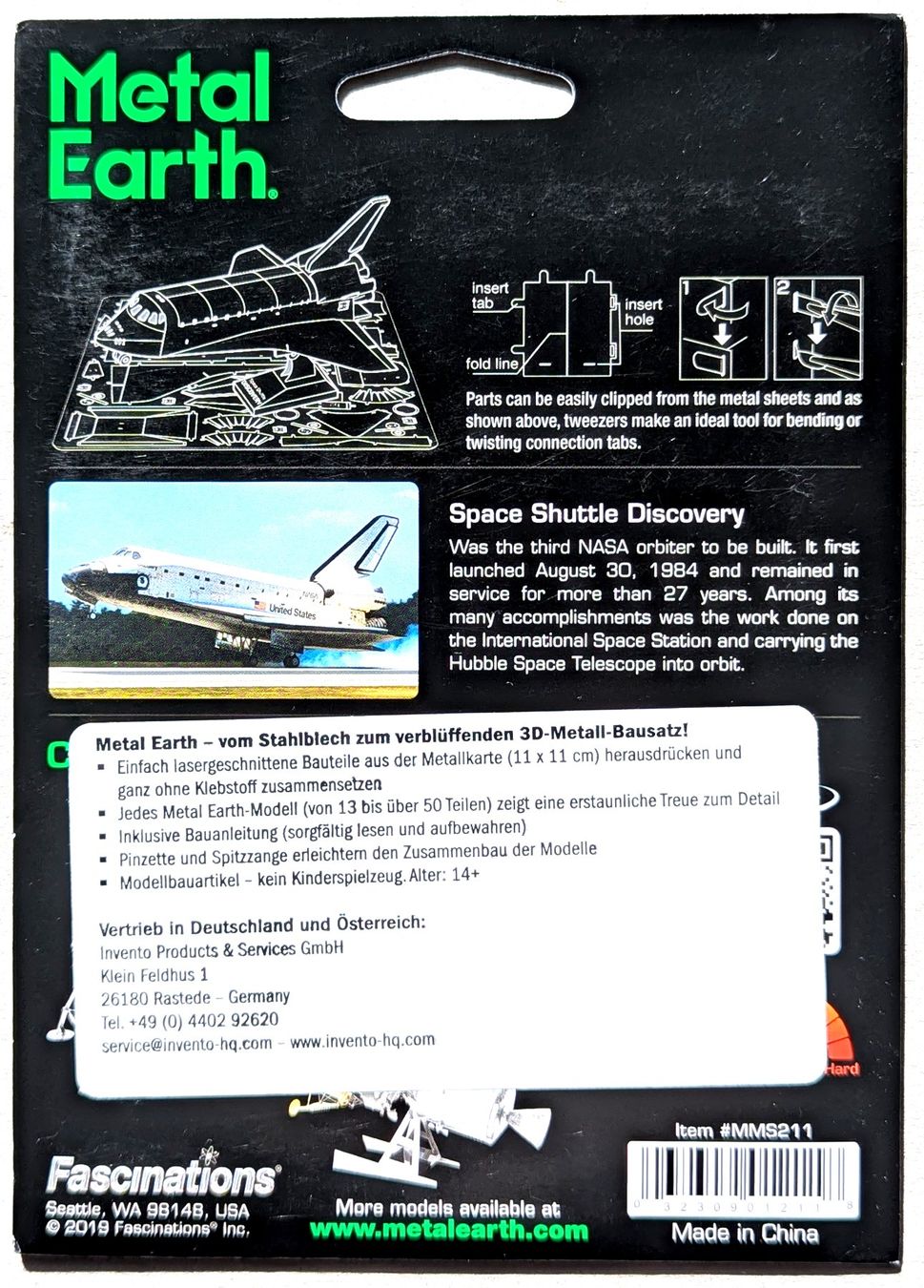 Kit di modellismo & Modellini statici: Metal Earth-Bausatz "SPACE SHUTTLE DISCOVERY", Maßstab 1/355 – Nuovo e nell'imballaggio originale da Olten venduto da J.Cooper58 1