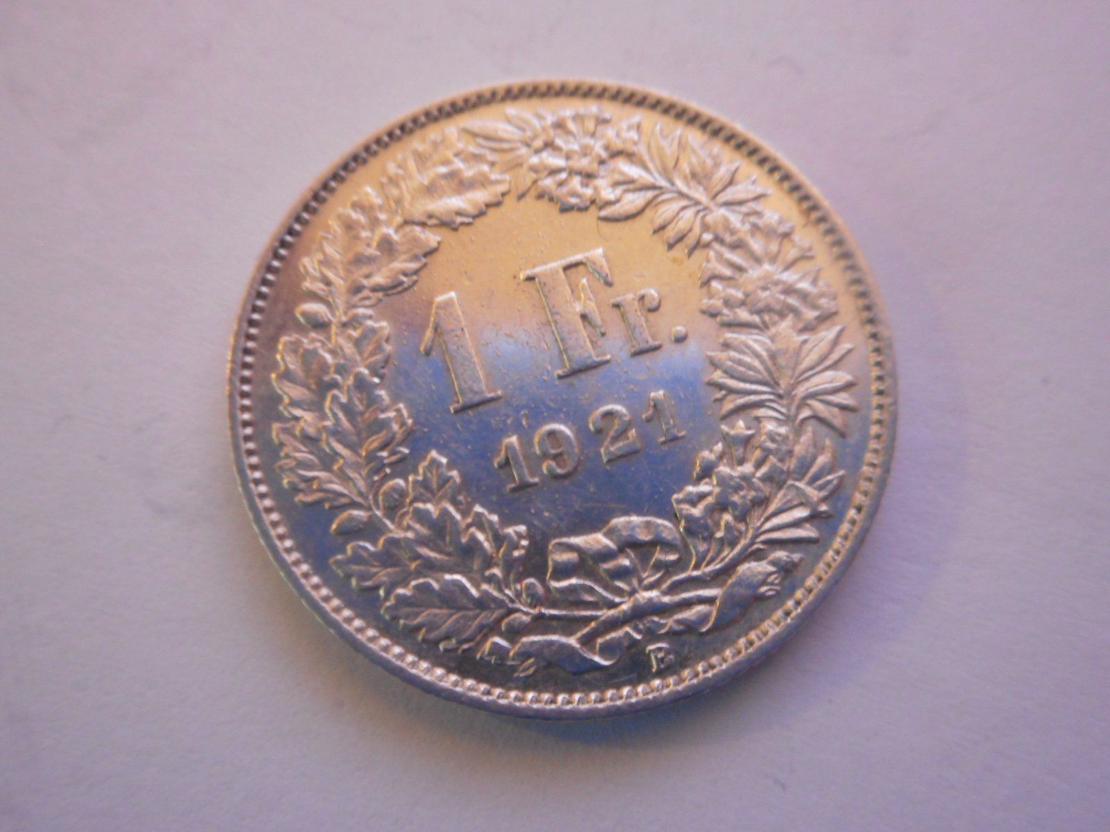 Tutti le monete: 1 Fr. 1921 silber  vorz – Usato da Kriegstetten venduto da pizlad2010 1