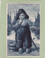 Kitsch Kunst Kind Hafen Reliefkarte 1911