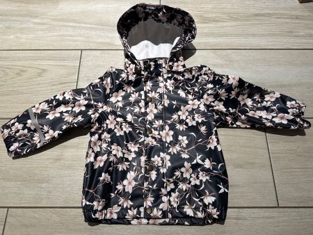 Mädchen Regenjacke Grösse 86/92, Mikk-Line, Blumenmuster