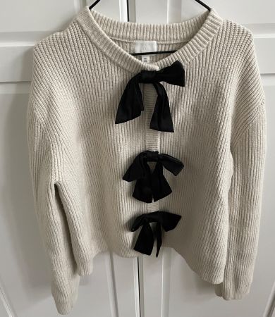 H&M Wool-blend bow Pullover -wie Sézane COS Zara Ganni