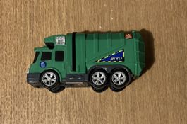 Spielzeug Kehrichtwagen grün mit Klappe gebrauchter Zustand