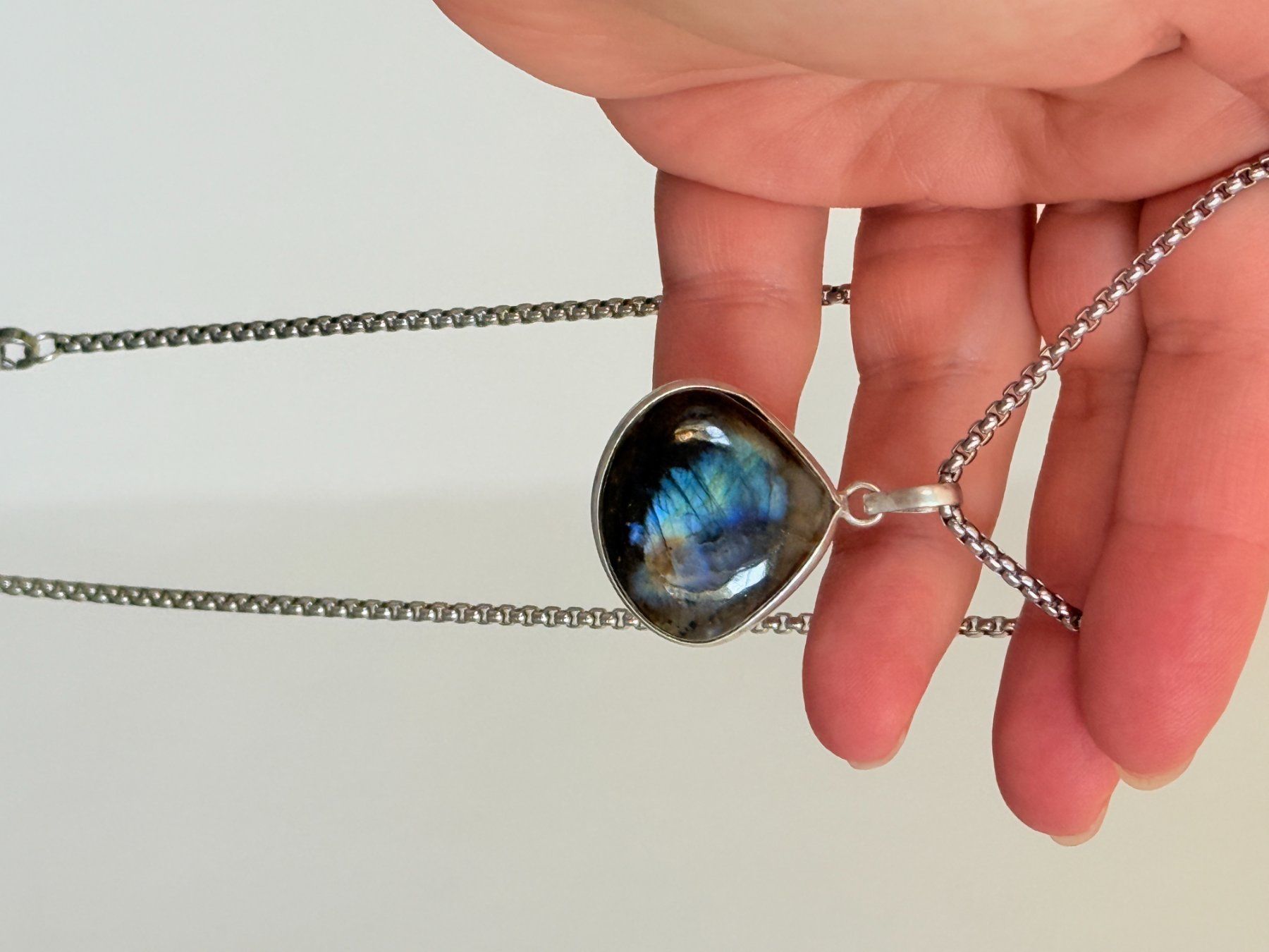 Catenine: Collier avec labradorite - Élégant & Naturel! – Nuovo e nell'imballaggio originale da Genève venduto da AWWA 5