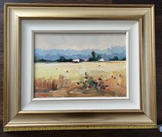 Ölgemälde, 55x44cm, Ölbild, Landschaft, Getreide