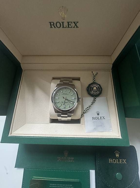 Uhren: Oyster perpetual pistachio 41mm – Gebraucht aus Genève von fay_gp92