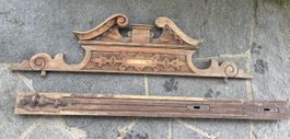 Antike Holz-Verzierung, restaurationsbedürftig, Vintage