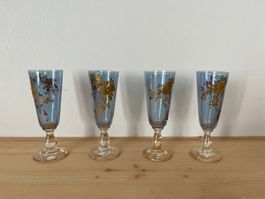 Bavaria Vintage Likörglas Schnapsglas Set florales Golddekor