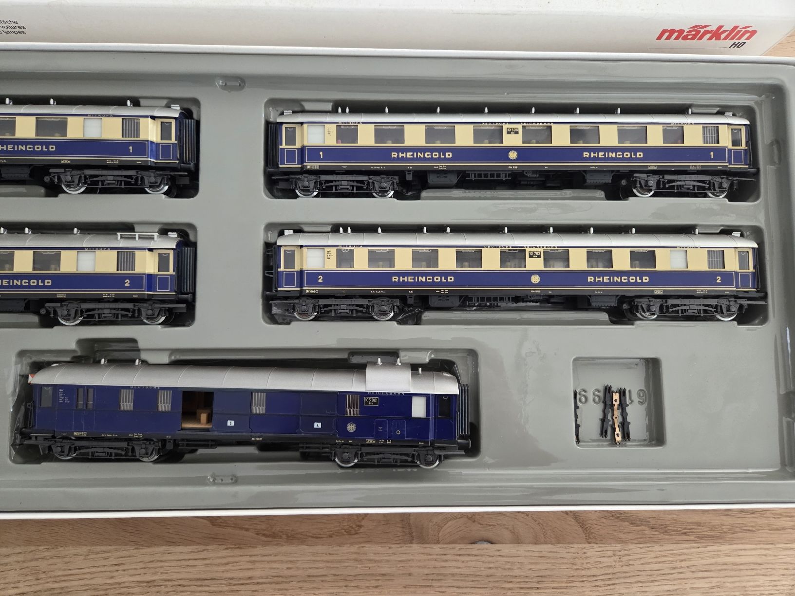 Märklin Modellini di ferrovie: Märklin 4228 wagen Set Rehiengold – Usato da Berikon venduto da TopLok1 2