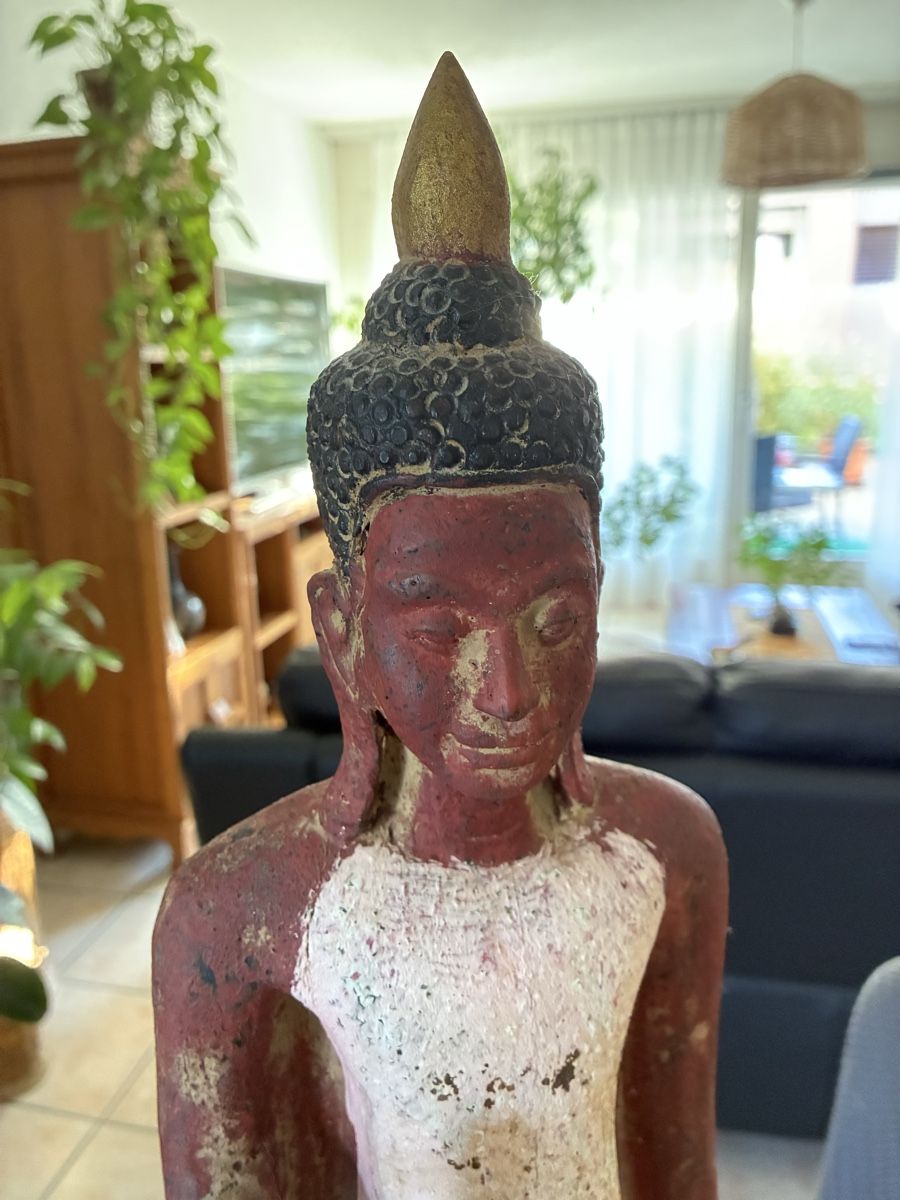 Sculture & Statue: Bouddha kmer du Cambodge en tek – Usato da St-Aubin-Sauges venduto da asianart 4
