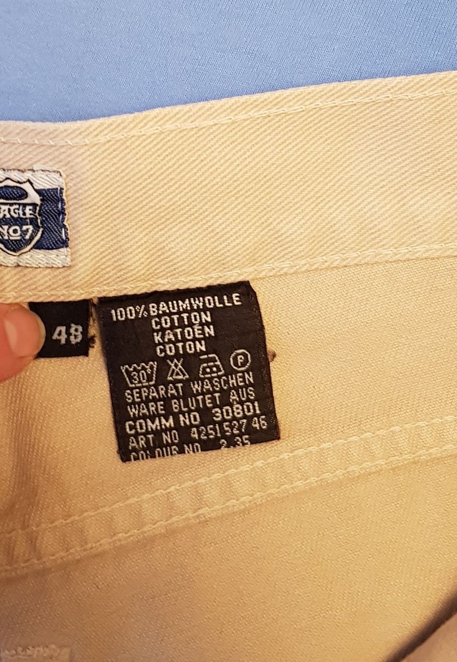 Pantaloni: Jeans kurz, beige, Eagle N°7, Gr.48 – Usato da Menziken venduto da FranzSteff 3
