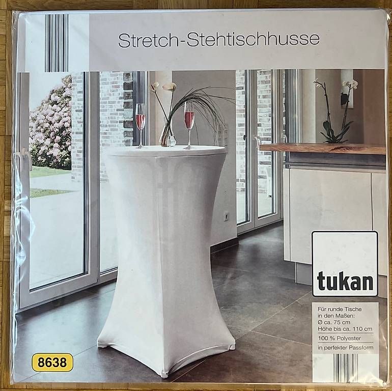 Tessuti: Stehtischhusse Stretch weiss  – Usato da Zürich venduto da mic_tfx8