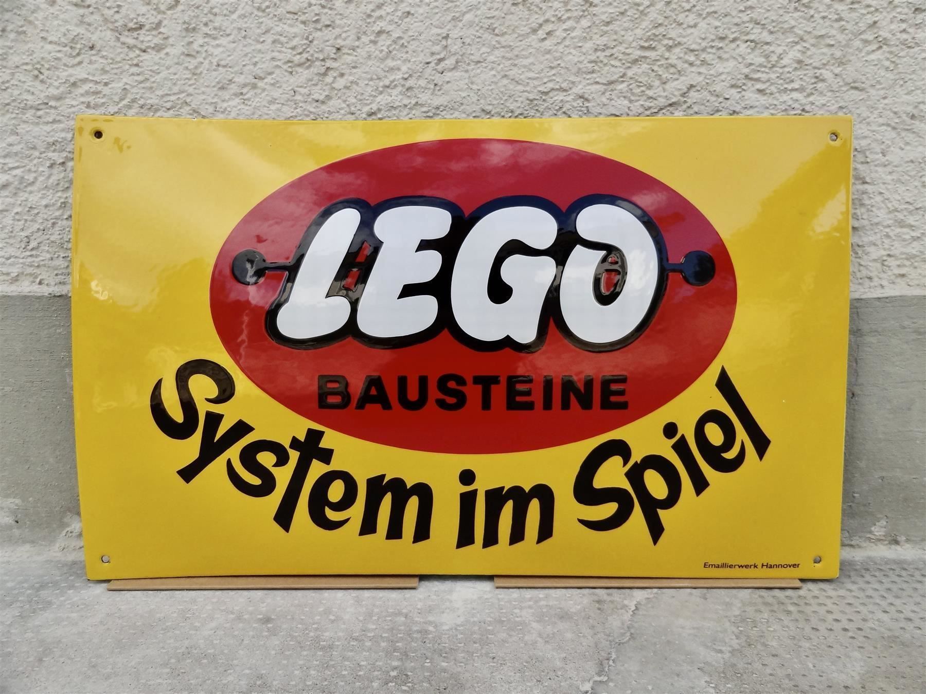 Insegne: TOLLES REKLAME EMAILSCHILD LEGO – Usato da Kerzers venduto da bottlesandboxes